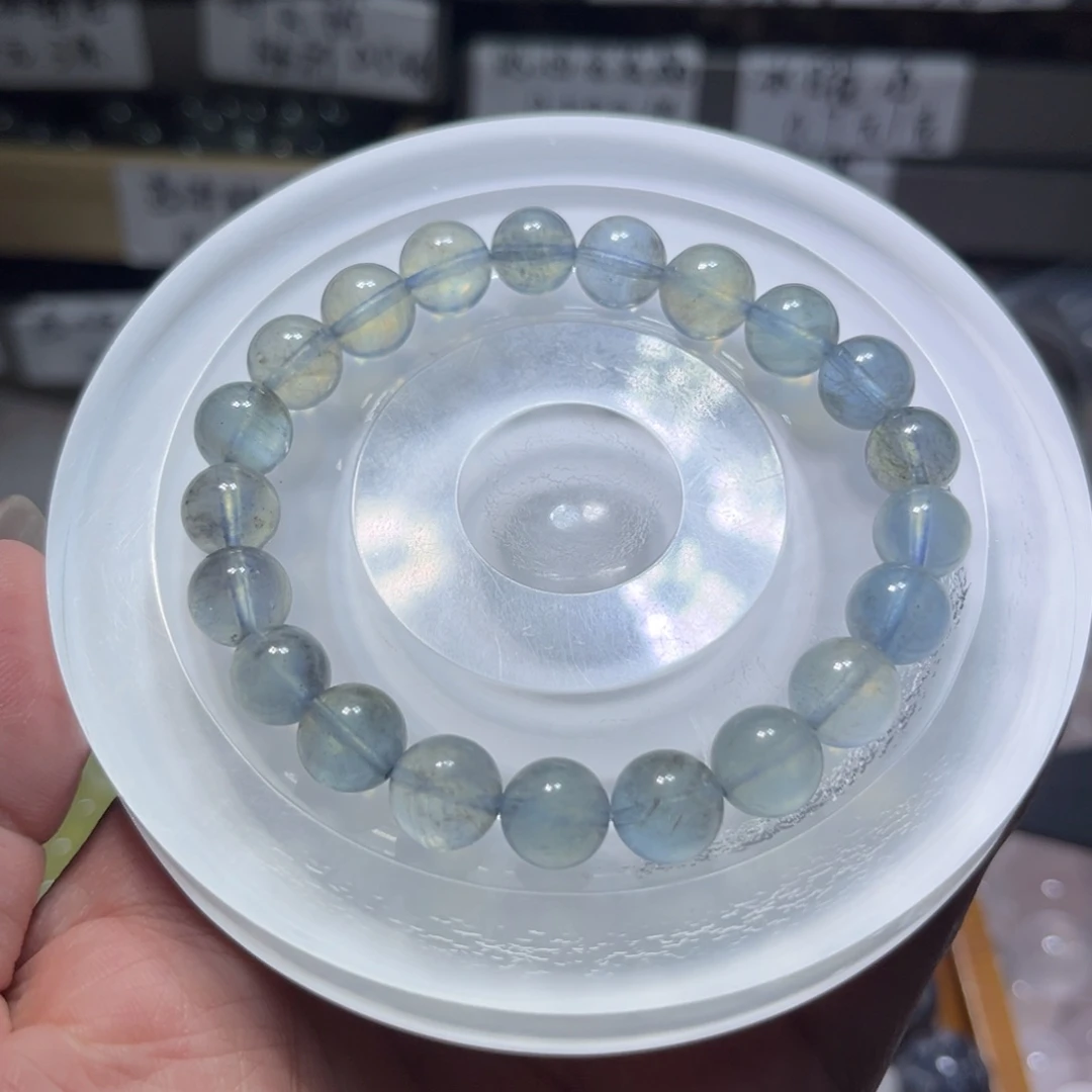 水晶手链未镶嵌海蓝宝9.7mm