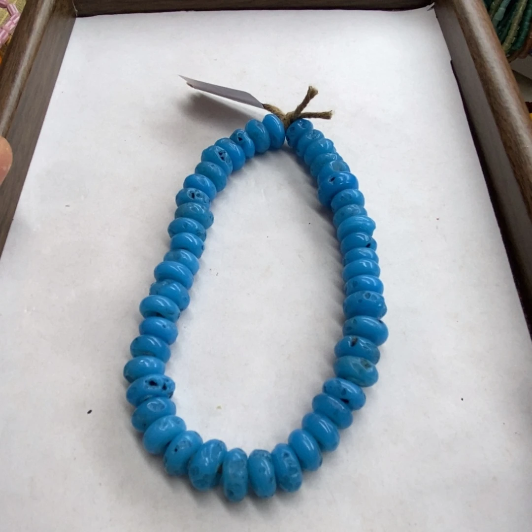 琉璃颈饰尼泊尔破破珠半条