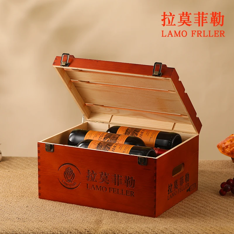 法国原瓶原装进口红酒拉莫菲勒男爵干红葡萄酒整箱6瓶木箱礼盒装