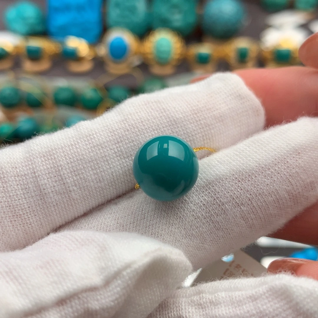 绿松石未镶嵌发饰11.1mm