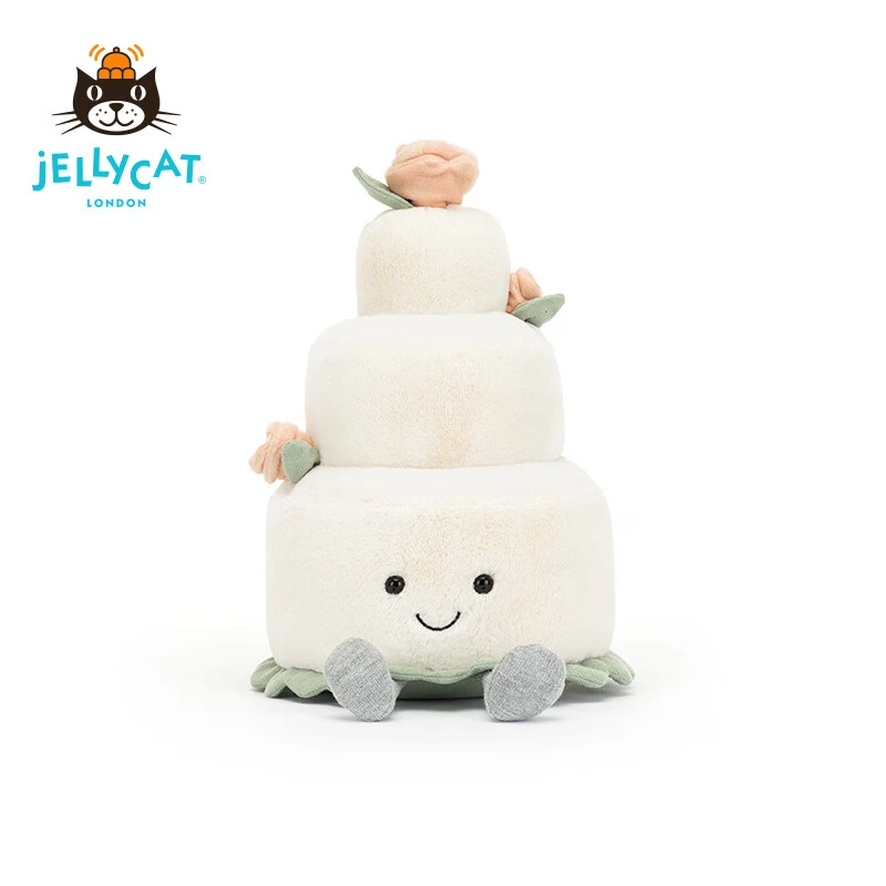英国正品Jellycat趣味结婚蛋糕2025新品可爱婚庆毛绒玩具婚礼礼物