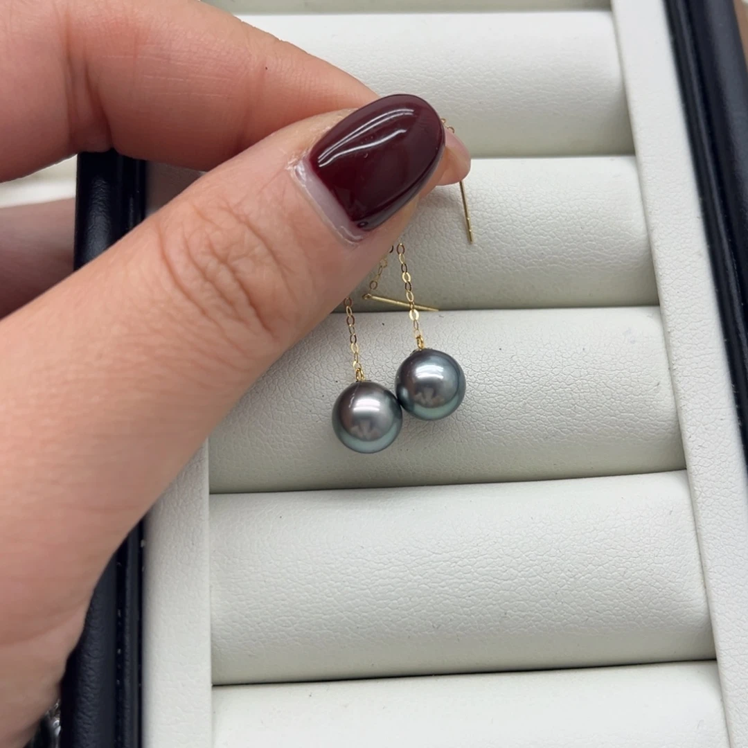 海水珍珠耳饰18K金镶嵌