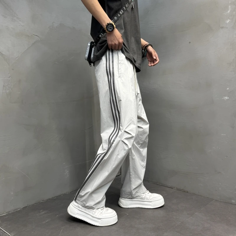 2025休闲裤薄款运动裤男士空调长裤速干冰男士美式薄款休闲运动裤