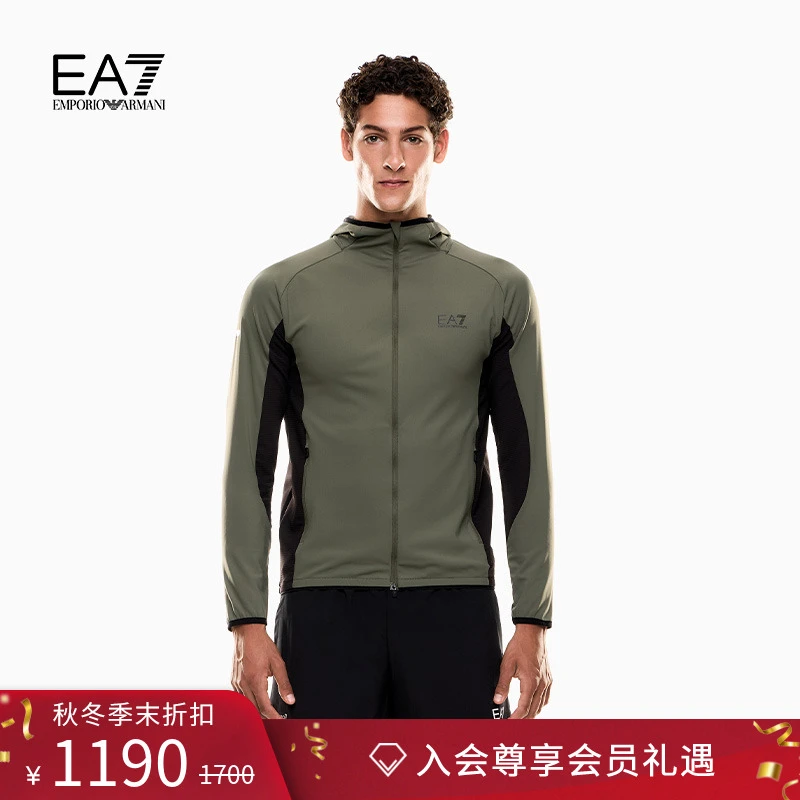EMPORIO ARMANI/阿玛尼EA7/秋冬新款男士连帽机能风运动夹克外套