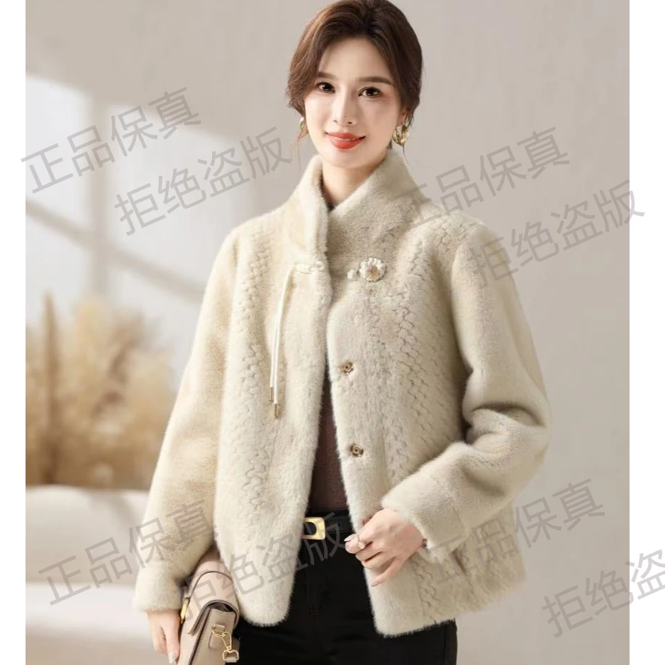 【安排发顺丰】2025新款皮毛一体高奢外套气质百搭C2012