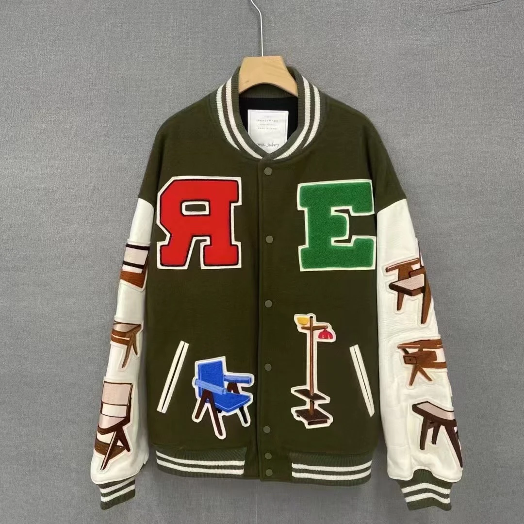 未使用 maje READYMADE椅子棒球服毛呢夹克外套未使用4码/3574