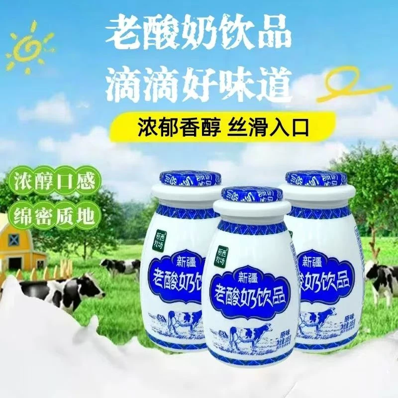 新西牧场风味老酸奶饮品发酵型含乳饮料新疆老酸奶生牛乳酸奶饮品