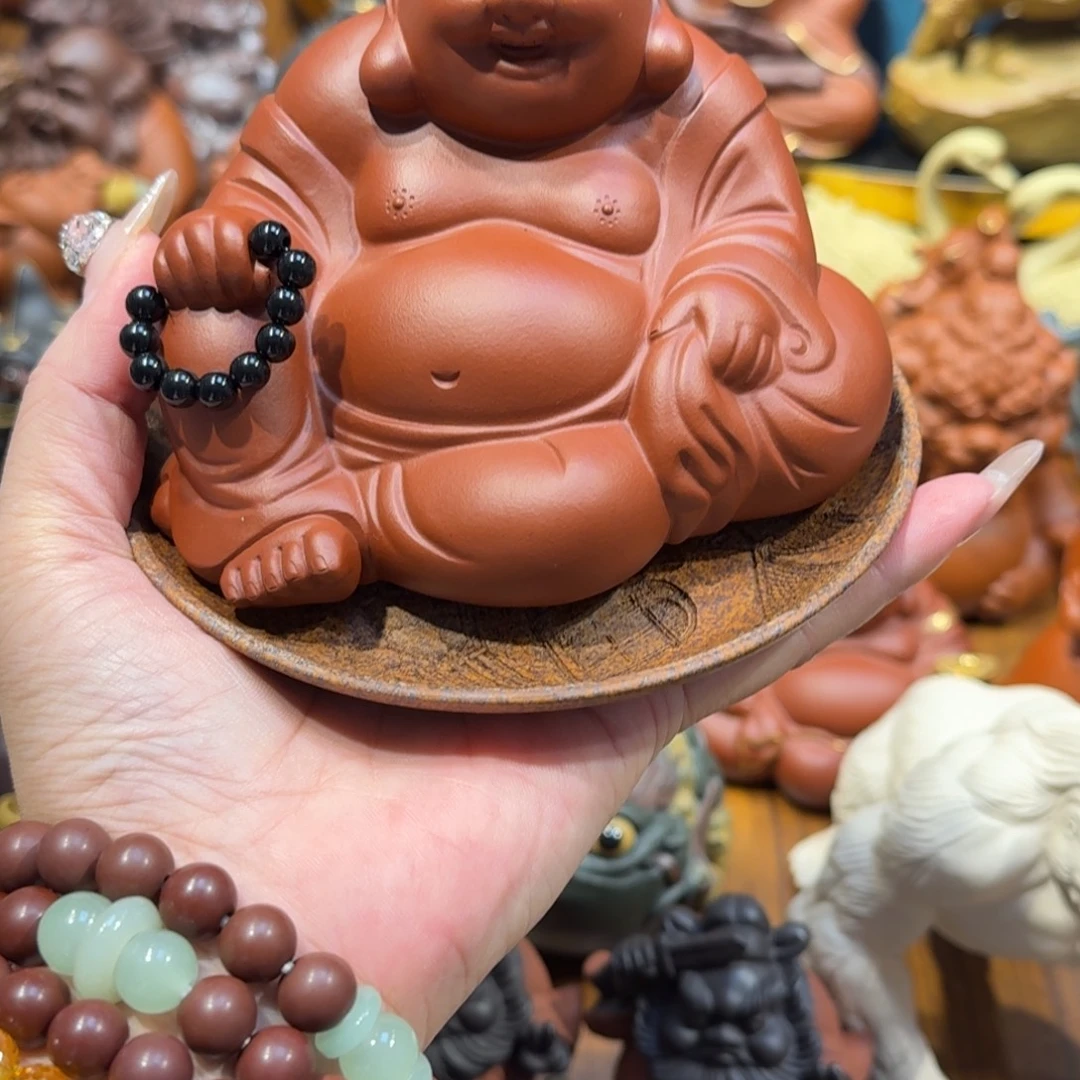 徐***）紫砂茶宠紫砂开心佛