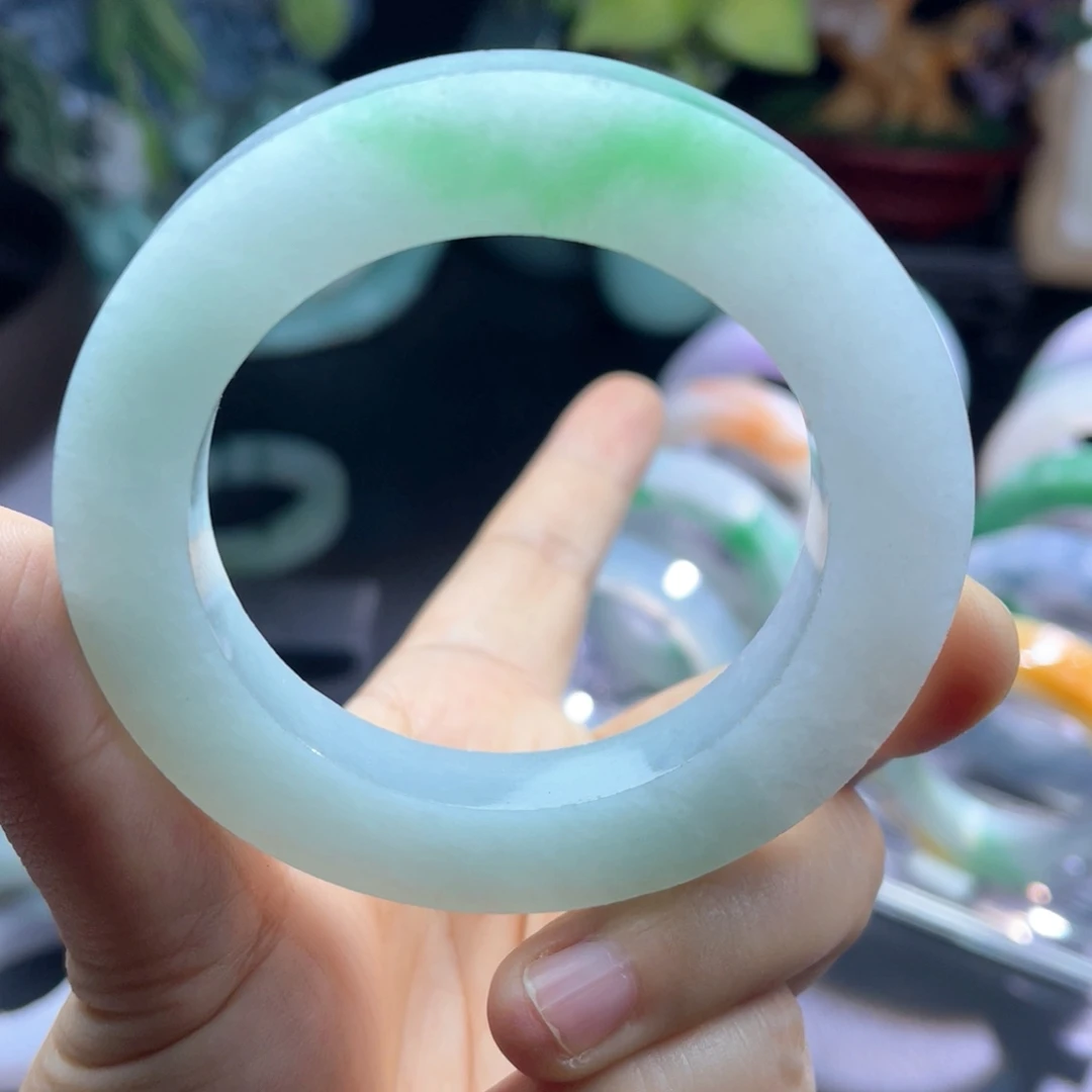 未镶嵌天然翡翠手镯定制定制翡翠