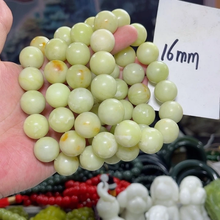 蛇纹石玉手串多样性发货未镶嵌