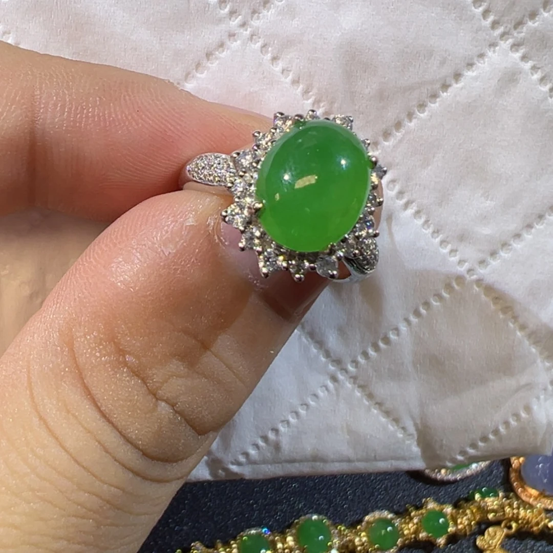 【闪购商品】翡翠18K金镶嵌颈饰缅甸翡翠