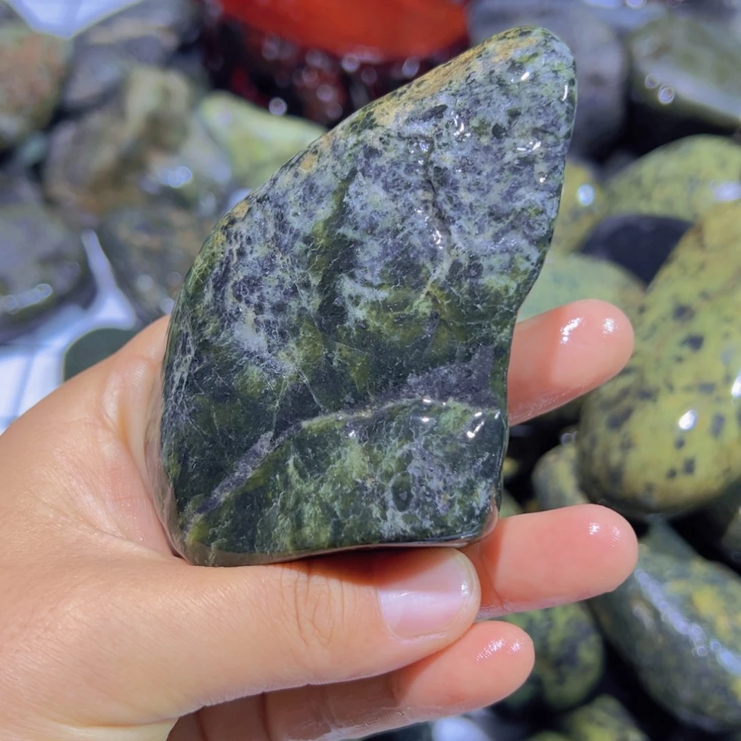 未镶嵌蛇纹石玉西藏藏玉药王石鸿****验