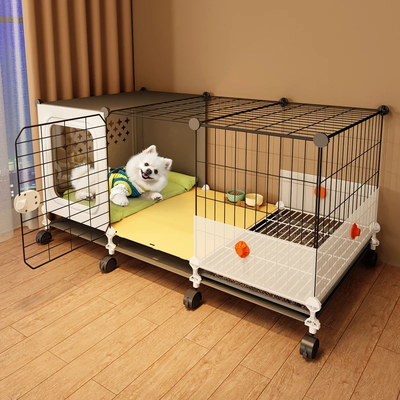 狗笼子小型犬带厕所分离一室一厅一卫狗窝家用比熊泰迪公狗专用