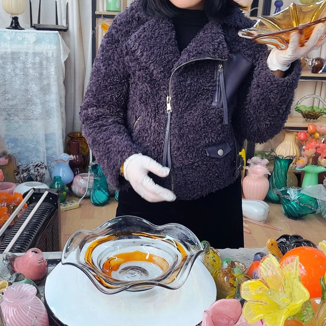 果盘福利琉璃工艺品不完美