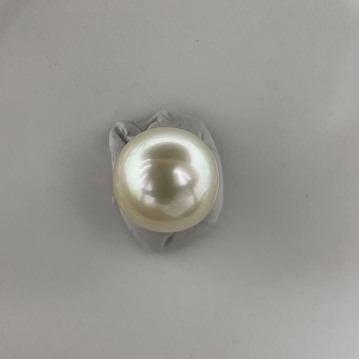 海水珍珠颈饰未镶嵌10.9mm 金珠 干枯奶油金 近正圆
