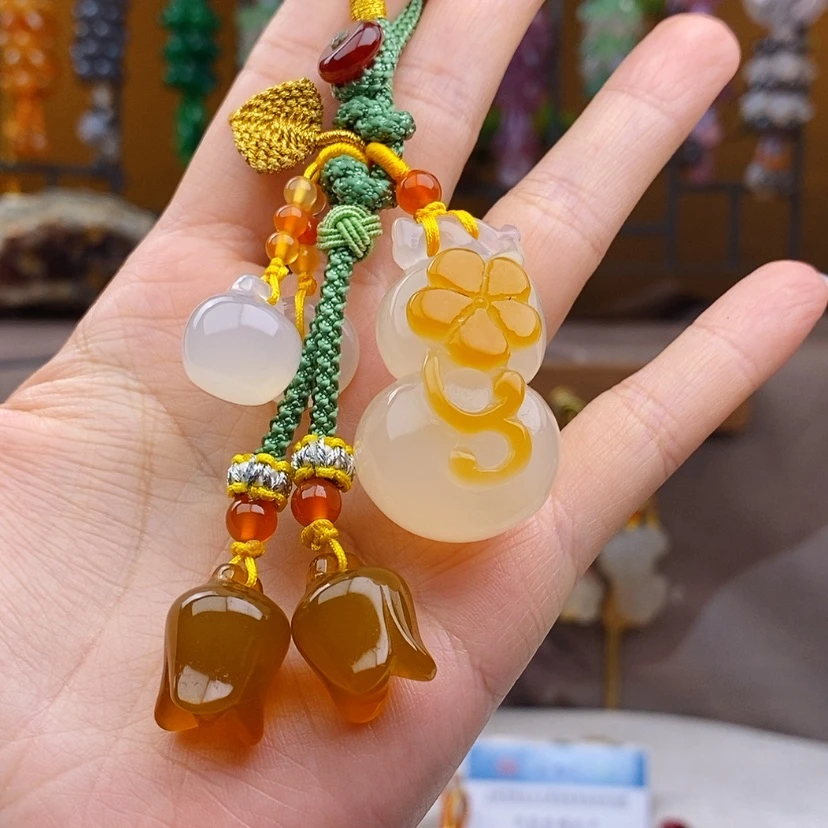 【闪购商品】玛瑙/玉髓车挂未镶嵌小*