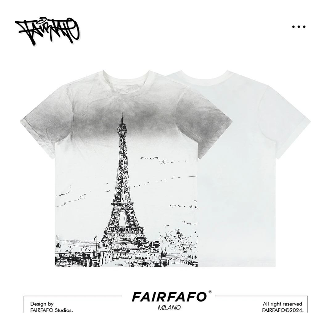 林肉肉【铁塔炒色短袖】TXAL45185圆领时尚百搭情侣春夏ins