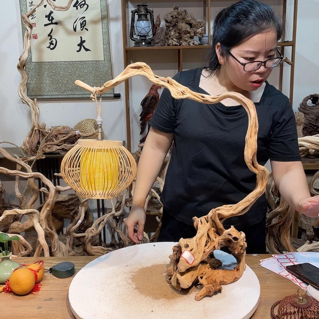香榧木杜鹃根根艺摆件
