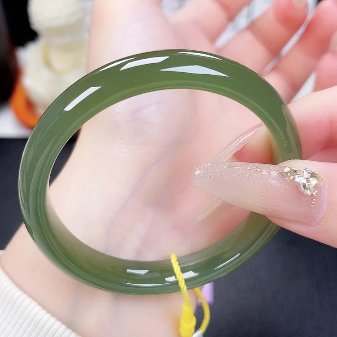 和田玉未镶嵌手镯5253