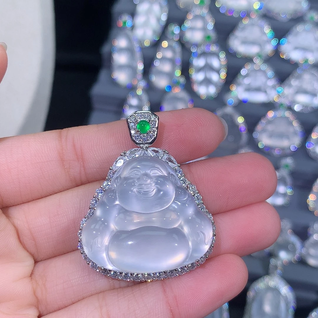 石英质玉颈饰银S925镶嵌用****833