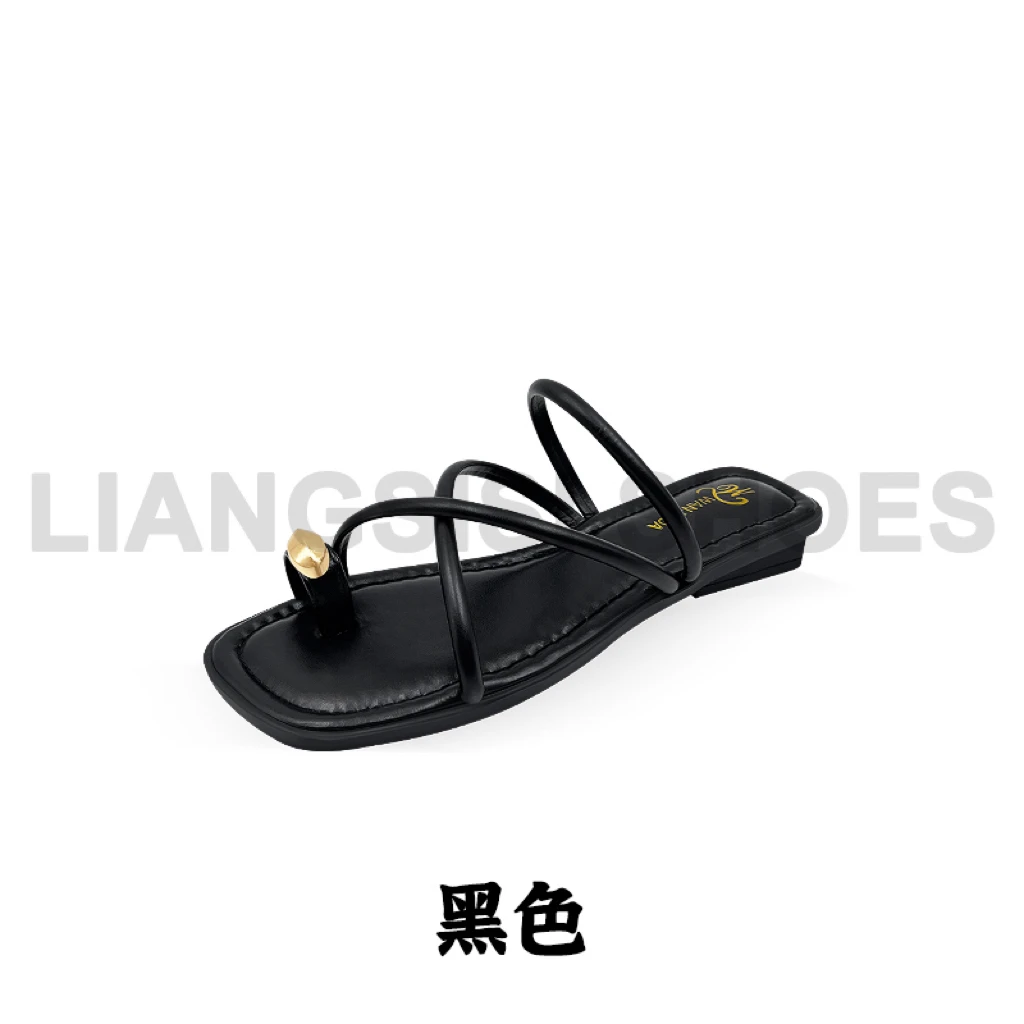 休闲百搭平底夏季新款软底交叉带凉鞋-910