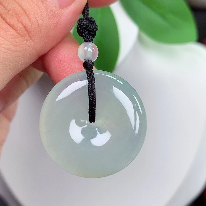颈饰未镶嵌翡翠平安扣 27.1x6.2mm