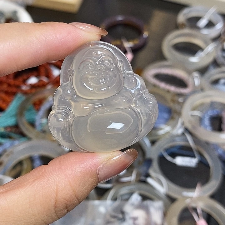 玛瑙/玉髓未镶嵌珠宝半成品子*鱼