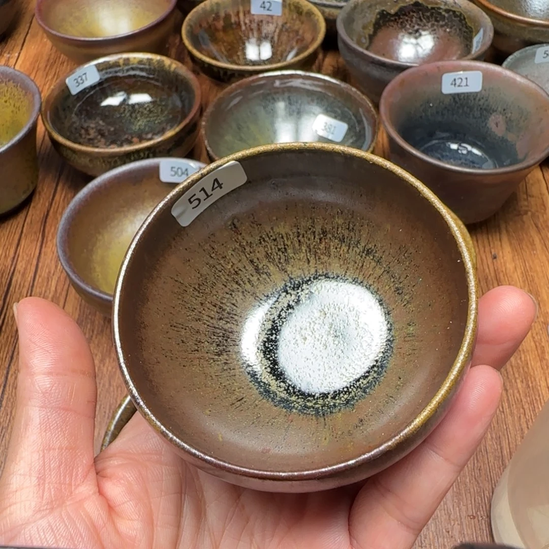 噼***啦柴烧建盏茶盏茶杯514