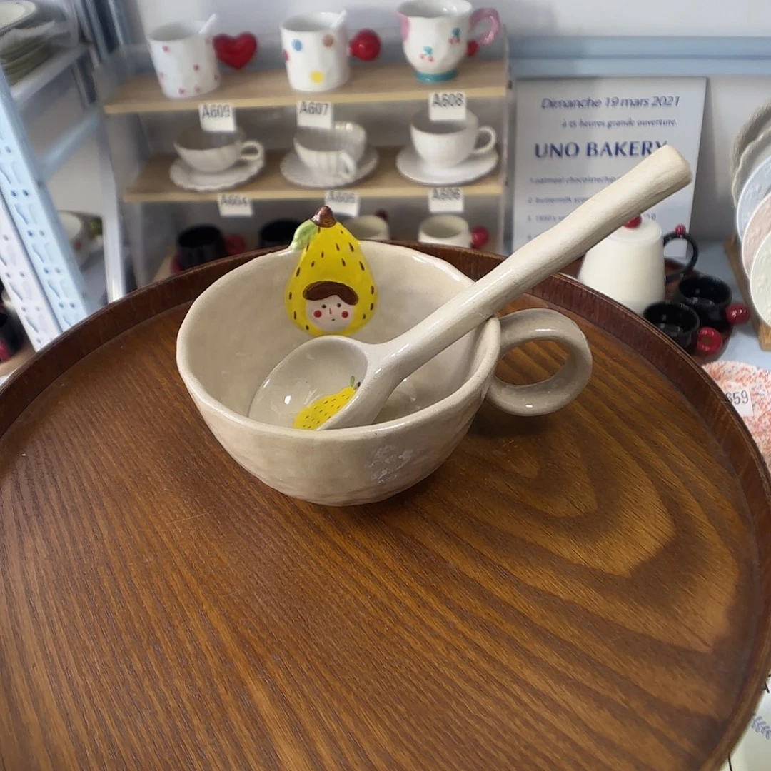 瓷片瑕疵特价陶瓷杯勺