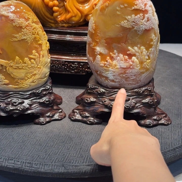 福***翁寿山石寿山石摆件