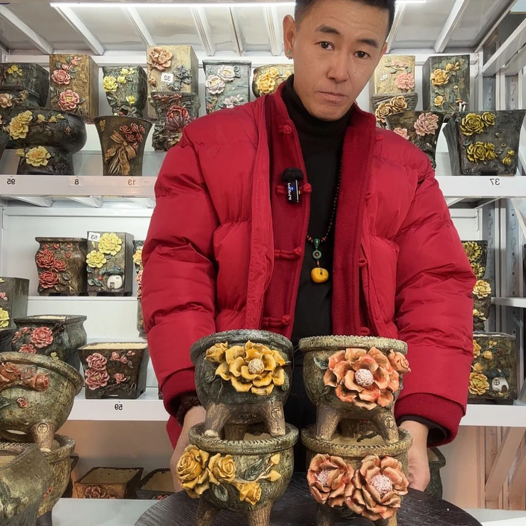 红陶安***雯青默花器