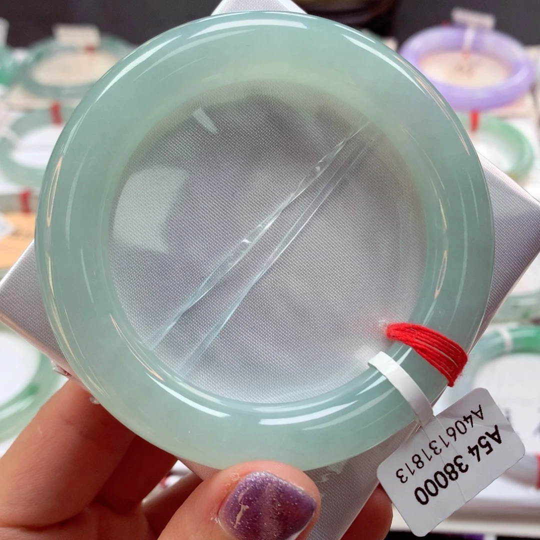 翡翠手镯（圆镯）未镶嵌37号欣