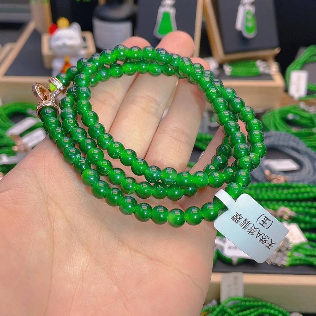 翡翠手链未镶嵌项链卡6
