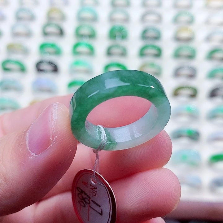 翡翠未镶嵌戒指17号