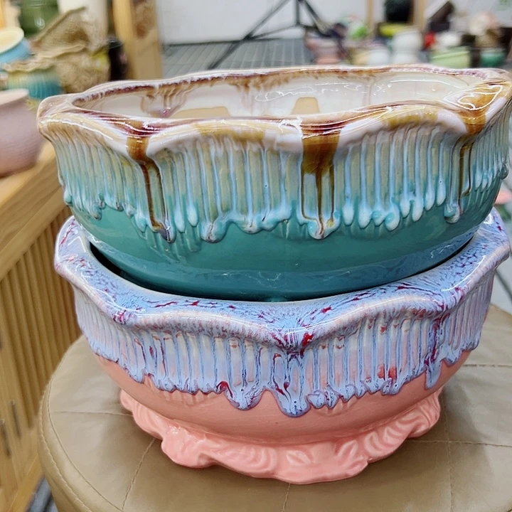 有孔，满10元发货多肉陶瓷花盆