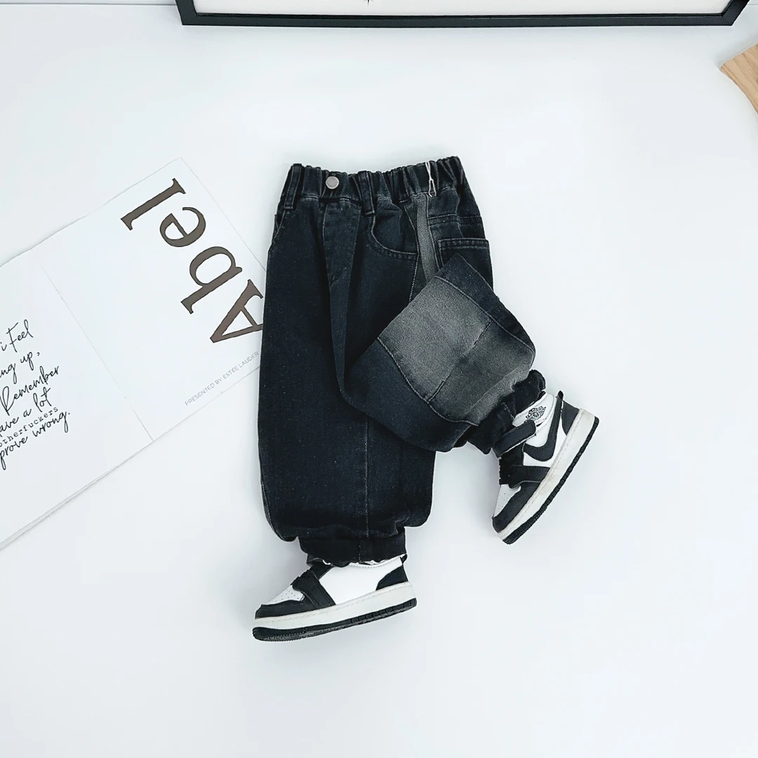 【8月7日新款】男童裤子秋冬款弯刀牛仔裤2025新款秋装 WK25020
