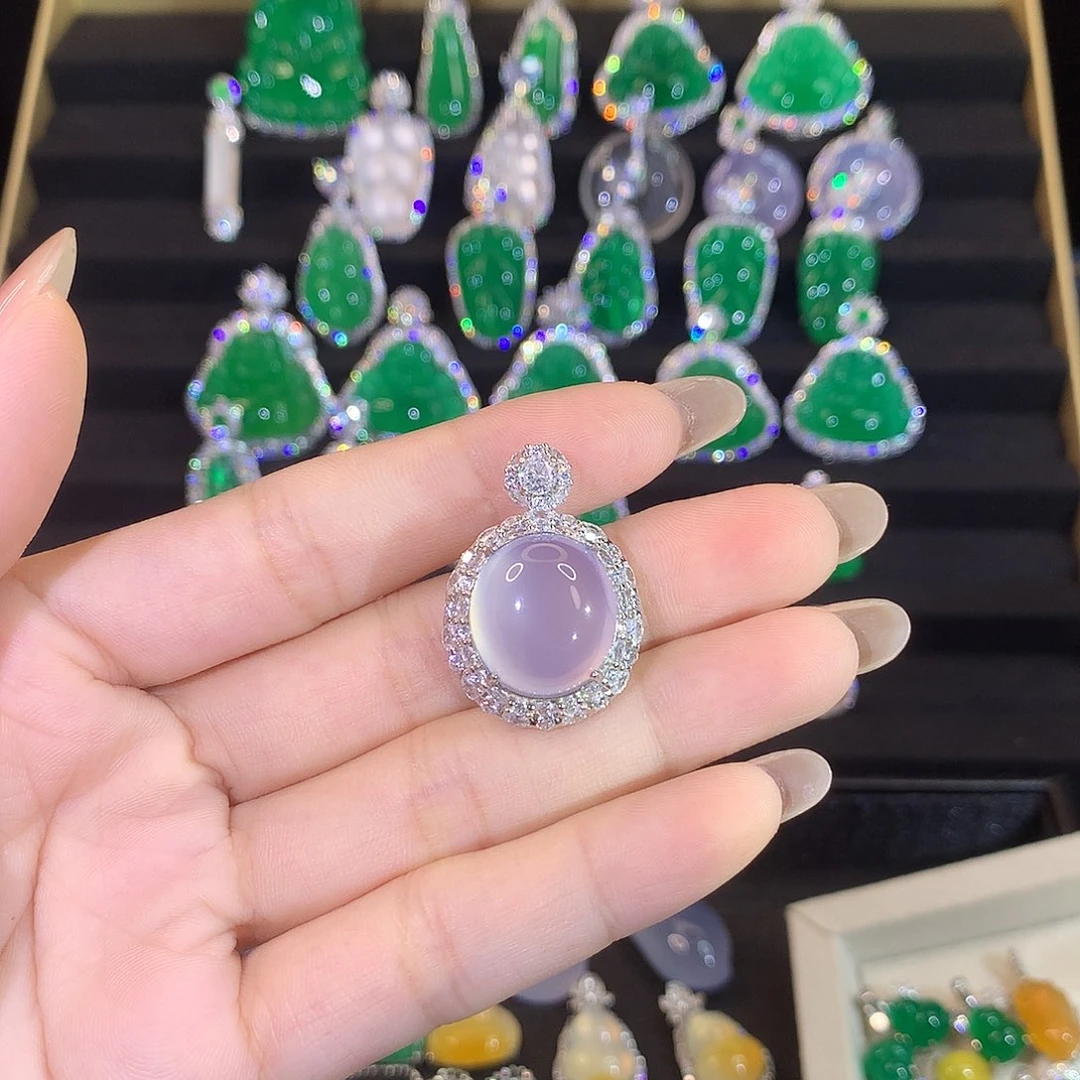 印***兔玛瑙/玉髓银S925镶嵌颈饰