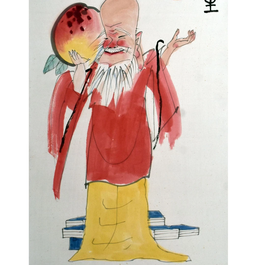 HM9266 寿星 139×68 纸本立轴 8.4平尺