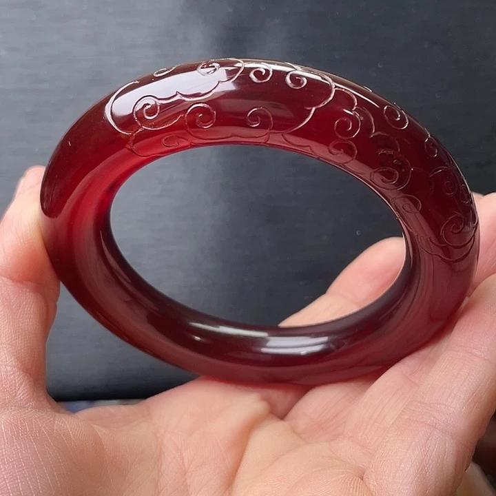 灵***菇手镯玛瑙/玉髓未镶嵌