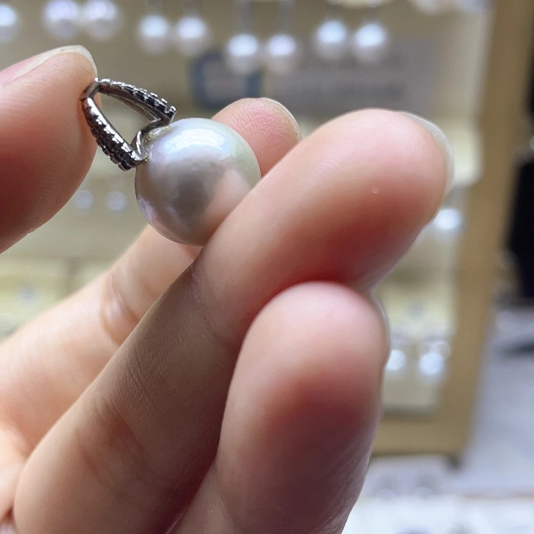 淡水珍珠银S925镶嵌颈饰