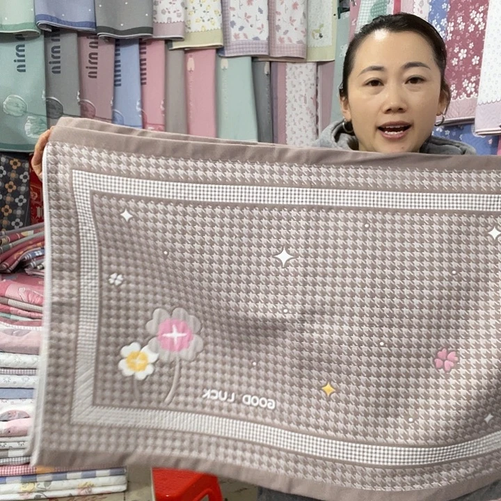 棉特价促销咖色千鸟格