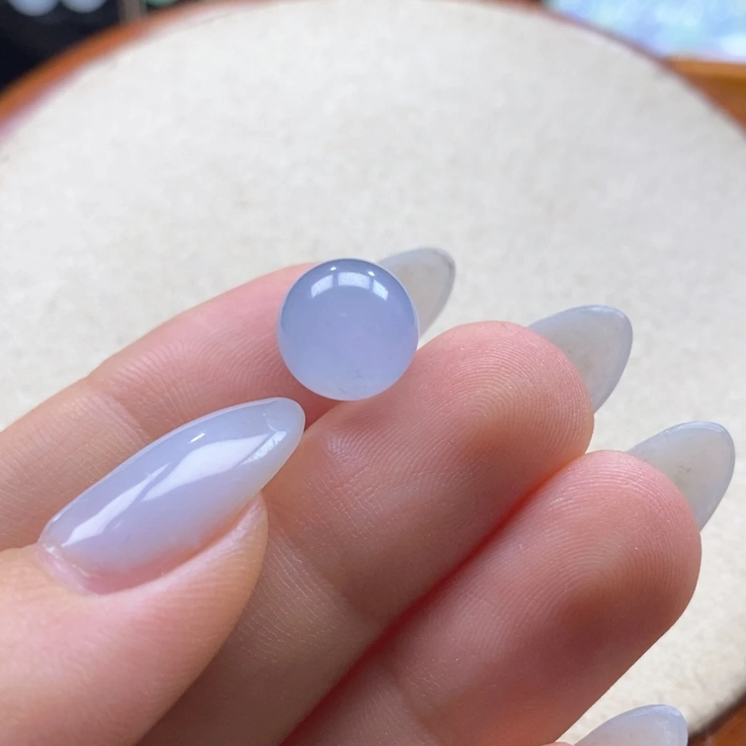 翡翠未镶嵌吊坠(不含链)翡翠冰奶紫圆珠