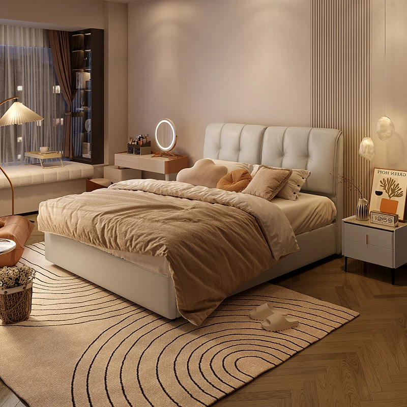 家具【国补】【门店同款】芝华仕头层牛皮储物大床双人床主卧C265补