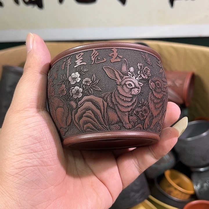 茶杯紫砂全手工紫砂主人杯