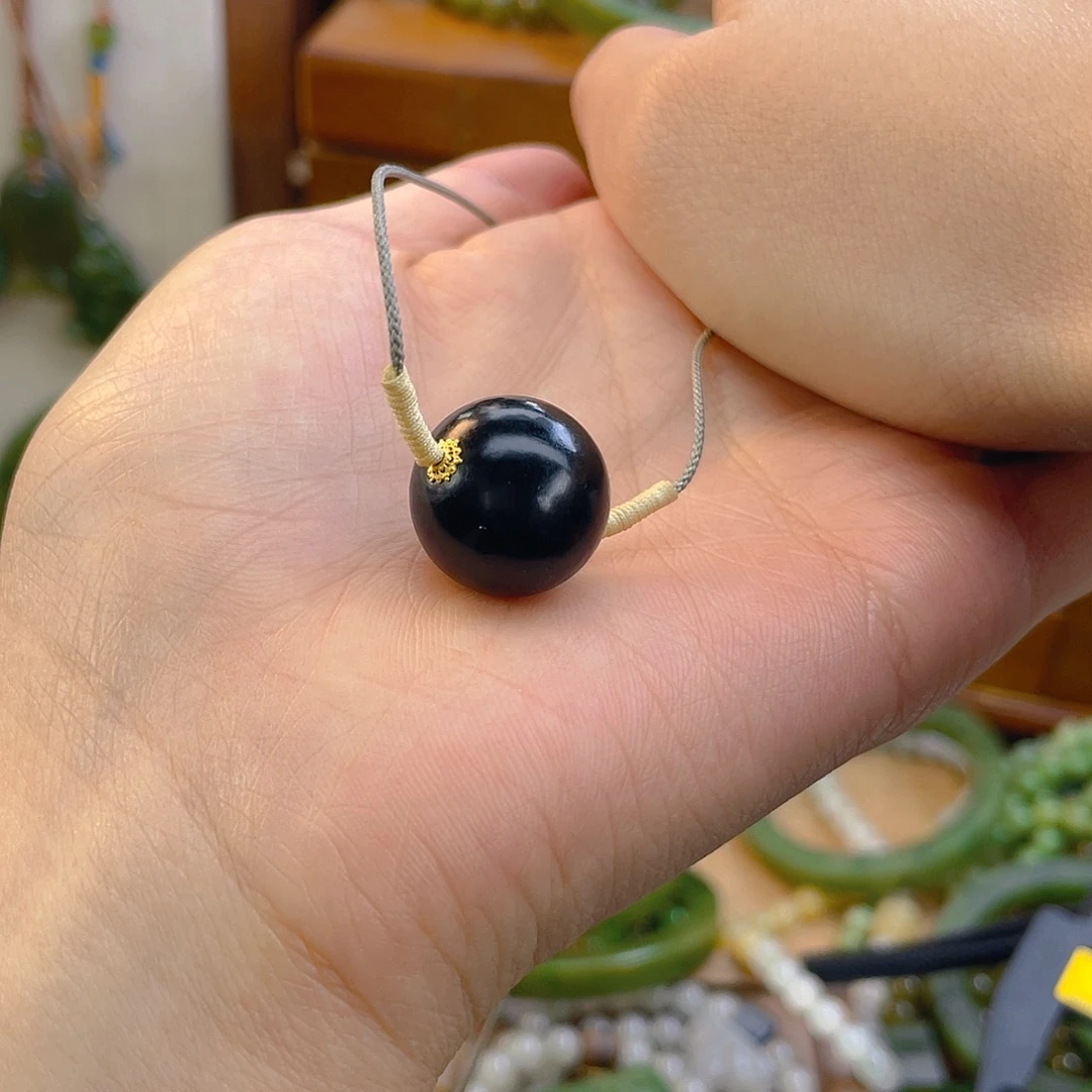 和田玉18K金镶嵌手链