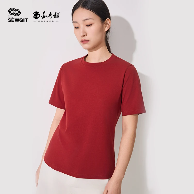 Kicolor/金考拉男女同款纯色休闲时尚短袖t恤SUY50016