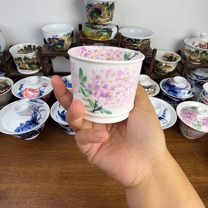 忠意堂釉下彩紫绣球