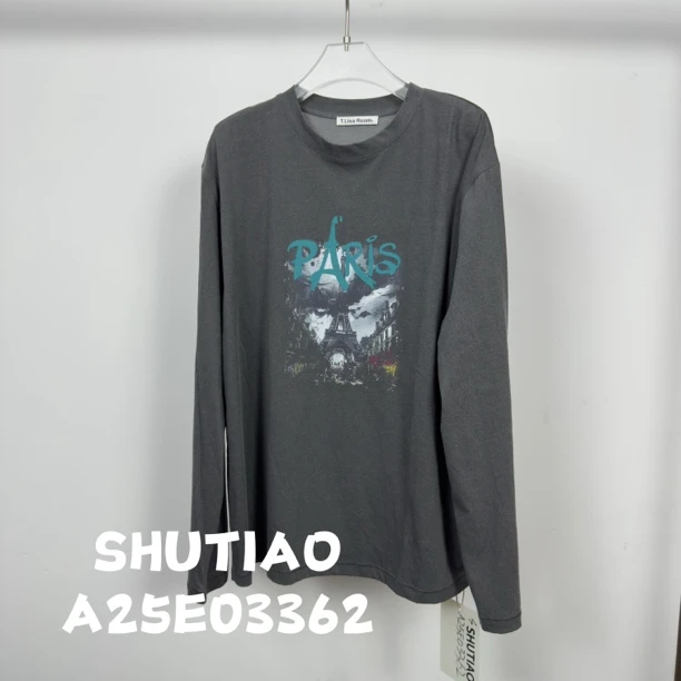 【SHUTIAO】2025夏季：新款小众设计款T恤A25E03362