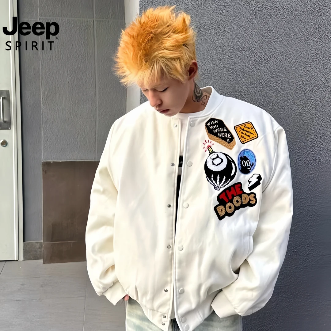 JEEP吉普2025春秋男款高街潮牌外套港风日系原宿韩版宽松痞帅夹克