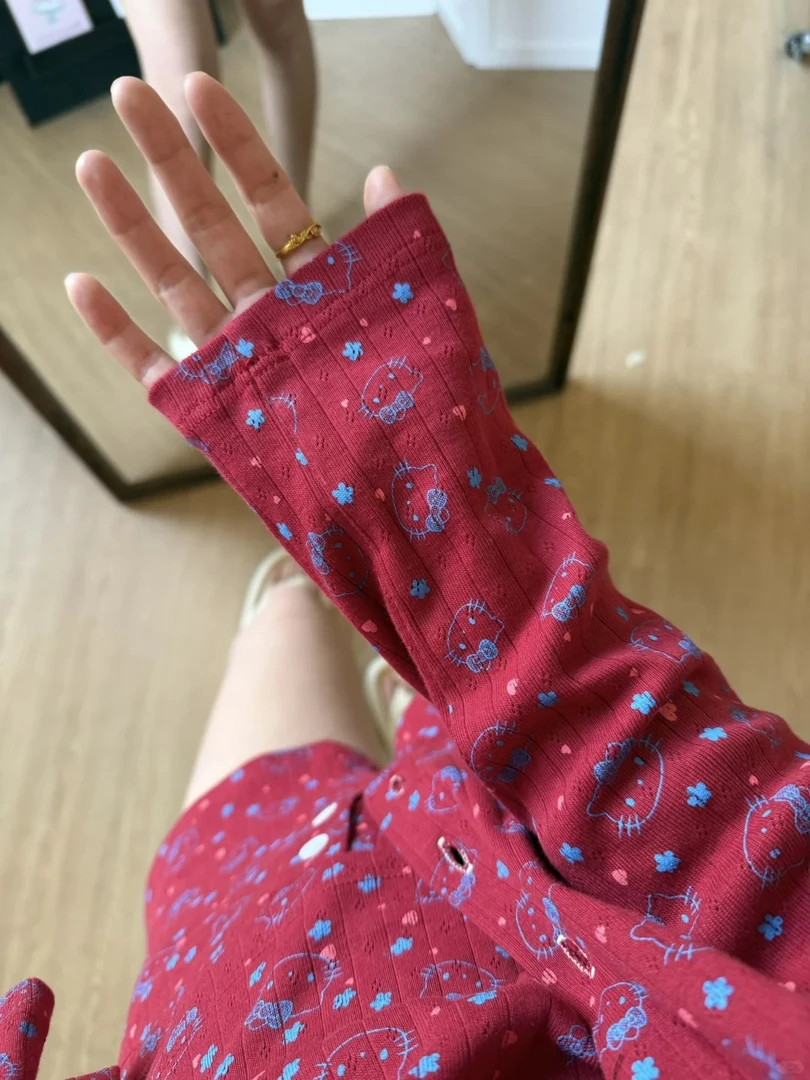 【美心kitty猫】可爱红色凯蒂猫吊带睡衣女春夏性感短裤套装家居服